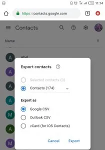 Practical Examples of How to Send Bulk SMS to your Mobile Phone Contacts (Pictures Attached) 9 sxport google csv