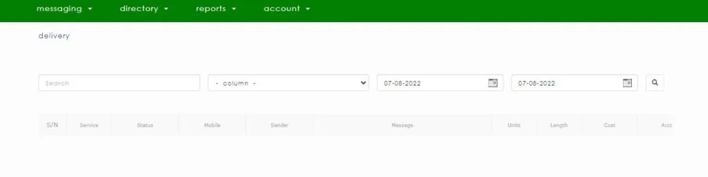 bulk sms delivery report