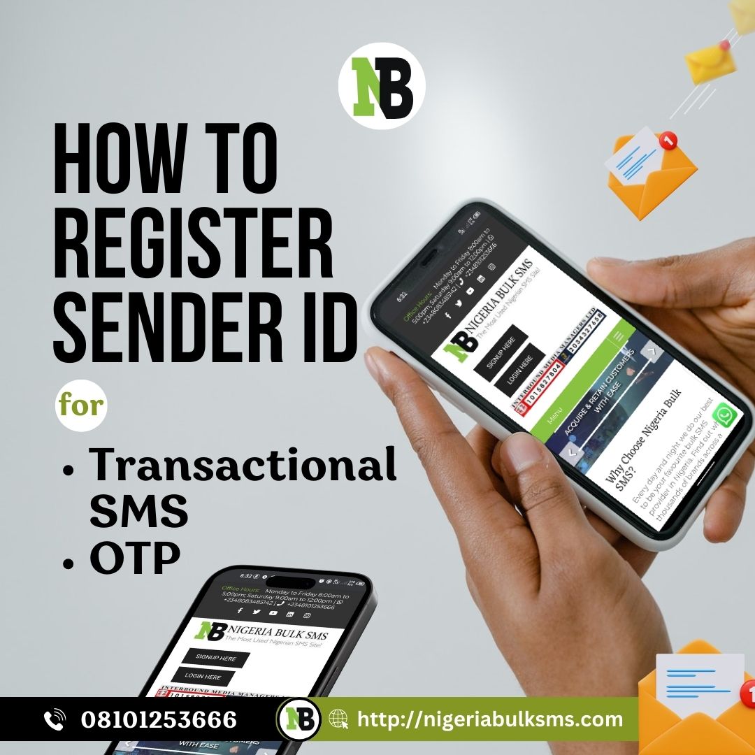 How To Register Sender Id For Transactional Sms And Otp
