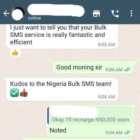 Customer Review - Feb 19, 2024 - Cheapest Bulk SMS Service in Nigeria